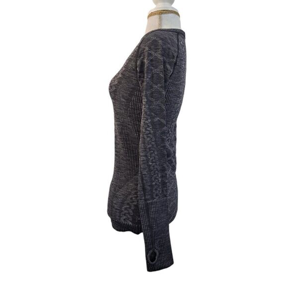 Lululemon Rest Less Long Sleeve Crew Neck Yoga Fitness Grey Charcoal Top Size 4 - Picture 4 of 7